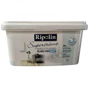 Ripolin - Peinture Supercrème Murs & Plafonds Blanc Mat 2,5 l