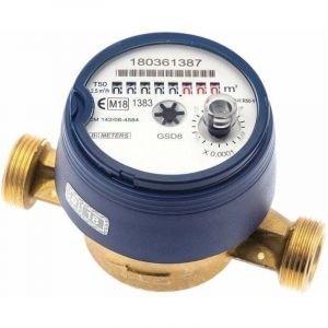Compteur divisionnaire pour t&eacute;l&eacute;relevage - Mod&egrave;le eau froide - DN 15 - 3/4' M&acirc;le M&acirc;le