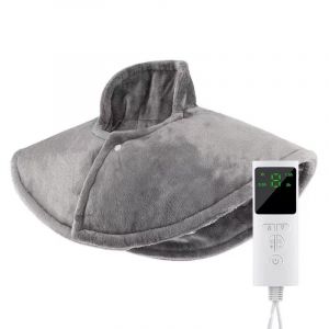 Coussin Chauffant Cervicales, Chauffe cou Cervicales &Eacute;paules R&eacute;glage de la Temp&eacute;rature &agrave; 9 Niveaux et R&eacute;glage de la Dur&eacute;e &agrave; 4 Niveaux, Cape