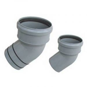 COUDES EN PP R&Eacute;DUCTION VERS PVC DIAM. 110 / 100 VALSIR Mesure : 15&deg; sans joint torique