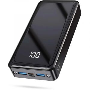 Batterie Externe 24000mAh PD22.5W avec 3 Ports et Lampe Torche