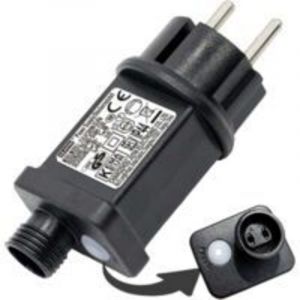 Lot de 2 Clignoteur pour Guirlande lumineuse 31V 6W Prise Clignotante,LED 31V, Transformateur LED,8 Modes avec Fonction,&Eacute;tanche IP44,Minuterie,pour