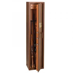 TECHNOSAFE - Armoire 5 fusils &agrave; combinaison digitale &eacute;lectronique, &eacute;cran LED, 5 p&ecirc;nes, 102 L, 145x34x28