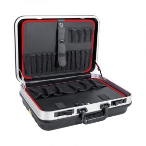 Stier - Valise à outils Basic vide, coque robuste en plastique abs, boîte à outils noire, stable et résistante aux chocs, capacité de charge de 15