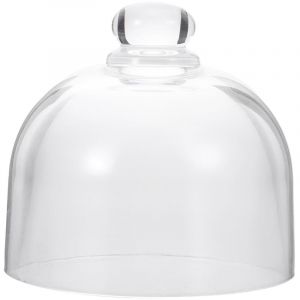 Plateaux &agrave; g&acirc;teaux, cloche en verre de 30 cm avec poign&eacute;e, pr&eacute;sentoir &agrave; g&acirc;teaux transparent pour desserts et amuse-gueules. 5 cm x 5 cm x 8.