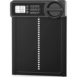 Crea - Porte de poulailler automatique avec minuterie/mode manuel, porte de poulailler Anti-pincement Alliage d'aluminium Grand écran lcd