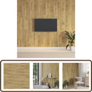 Vidaxl - Panneaux muraux Aspect bois Marron pvc 2,06 m&sup2; - Panneau Mural - Rev&ecirc;tement Mural - D&eacute;corations Murales - Lambris - Aspect Bois