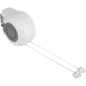 Corde &agrave; Linge R&eacute;tractable, Double Fil &agrave; Linge R&eacute;tractable Corde R&eacute;glable Exterieur &Eacute;tendoir &agrave; Linge S&eacute;choir pour Montage Mural pour Salle de Bain