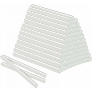 Lot de 100 bâtons de colle à chaud - 11 mm x 200 mm - Transparent - Pour pistolet à colle chaude (2 kg)