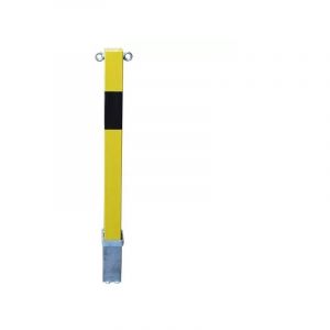 Ultra Secure - Poteau amovible 100PE-YB jaune/noir (clefs distinctes) haute r&eacute;sistance avec oeillets pour chaine