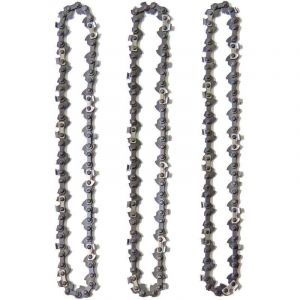 Lot de 3 Cha&icirc;nes d'&Eacute;lagueuse sur Perche pour Guide-Cha&icirc;ne de 10" (25 cm), 40 Maillons d'Entra&icirc;nement, Faible Rebond, Compatibles avec Black & Decker,