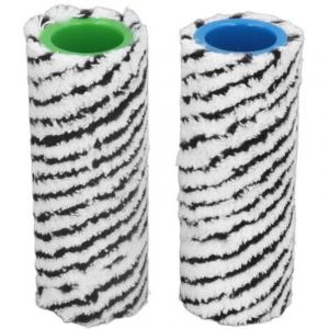 Nettoyeur de sol dur Brosse Rouleau Remplacement Microfibre Lavable Utilisation s&egrave;che et humide pour Karcher FC3 FC3D FC5 FC5D FC7 Noir