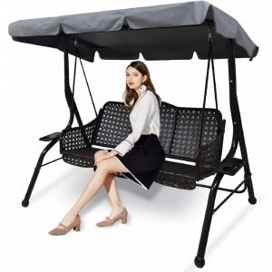 Toit de Rechange pour Balancelle de Jardin 3 Places, Universel Toile de Rechange pour Balancelle Jardin Exterieur, Imperméable Protection UV Housse