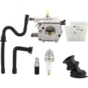 KZQ - Carburateur pour tronçonneuse stihl 024 026 MS240 MS260 ms 240 260 WT194 carburateur stihl 026 carbu stihl ms 260+frein de chaine
