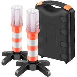 Kit de fus&eacute;es de d&eacute;tresse LED - Lumi&egrave;re rouge pour autoroute, lampe de s&eacute;curit&eacute; routi&egrave;re, lampe de camping, alternative au triangle de s&eacute;curit&eacute; LED,