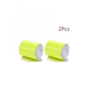 Trimec - 2Pcs Jaune Fluorescent 5cm 3M pour coller et couper - ruban réfléchissant résistant aux intempéries - ruban adhésif d'avertissement,