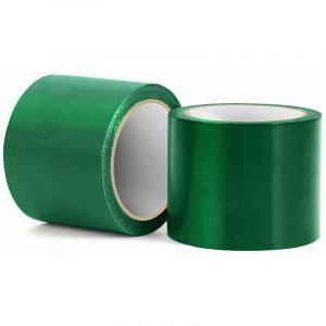 2PCS Reparation Bache Ruban Adh&eacute;sif Etanche, 5cm x 5m Auvent Ruban de R&eacute;paration, Uissant pour R&eacute;parer Bache de Camion ou de Serre, Toile de Tente ou