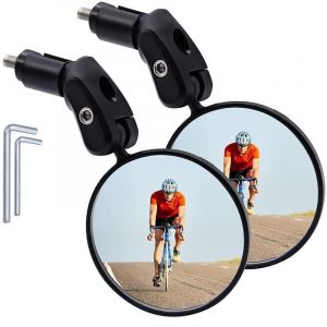 Linghhang - ccykxa Bike mirrors Mountain road bike foldable convex mirrors Universal reflectors Cycling equipment