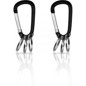 Lot de 3 porte-clés mousquetons, porte-clés pour clés, organiseur de clés, porte-clés, mousqueton, 3 anneaux amovibles pour l'organisation des clés