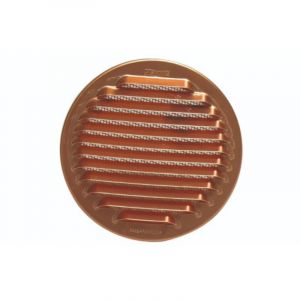 Grille de ventilation ronde encastr&eacute;e en cuivre