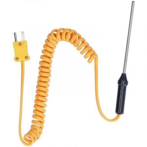 UlisemThermocouple de type K Sonde en acier inoxydable Thermom&egrave;tre &agrave; main Capteur de sonde WRN02B3x80mm