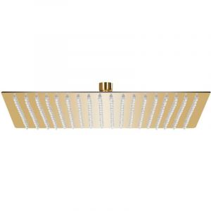 Pomme de douche pluie Acier inoxydable 50x50 cm Carr&eacute;e Dor&eacute;