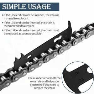 Indicateur d'usure de cha&icirc;ne de v&eacute;lo, jauge de cha&icirc;ne de v&eacute;lo, r&egrave;gle de mesure, outil de d&eacute;tection de rail
