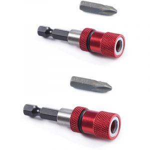 2pcs Magn&eacute;tique Porte-embout avec But&eacute;e de Profondeur de Vis R&eacute;glable 1/4" Hex Tige Cloison S&egrave;che Embout de Visseuse Placo pour Plaques de Pl&acirc;tre