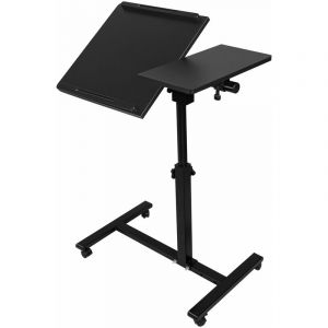 Ordinateur Portable Hauteur Table Pliante, Bout de canap&eacute; Table roulante Hauteur R&eacute;glable, pour canap&eacute;-lit H&ocirc;pital Infirmerie Lecture Manger