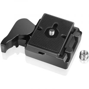 Plateau Rapide pour Appareil Photo 323 Plateau Rapide Pince Trepied Clamp Adaptateur Quick Release QR Adaptateur Compatible pour Le Système Manfrotto