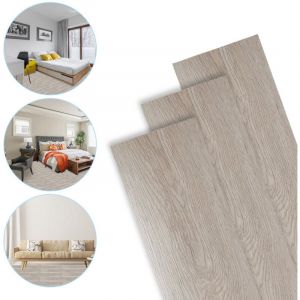 Tolletour - Revêtement de Sol Adhésif pvc Vinyle 7 Pièces 0,975 m² Effet bois beige doré