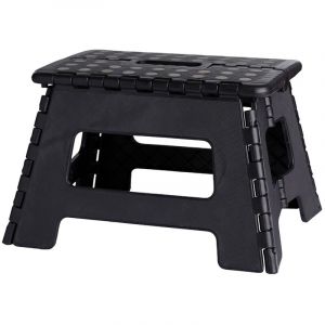 Tabouret Pliant Noir, 35 X 28,5 X 22 Cm