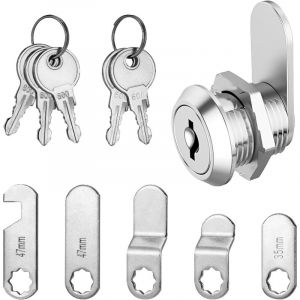 Serrure Boite aux Lettres 16mm, Verrou de Sécurité Serrure Boite aux Lettres avec 5 Plaques de Verrouillage Différentes et 5 Clés, pour Barillet