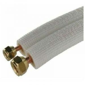 PRÊT A POSER LIAISON BI TUBE FRIGORIFIQUE M1 CLIMATISATION 1/4 3/8 RACCORDS PRÊT MONTES 3 METRES NF，Diamètre du tube (6+10) 1P3 m tube de cuivre avec