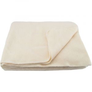 Plaid ou couverture chaude laine et mohair Naturel 180x240 cm