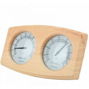 Thermom&egrave;tre Sauna en Bois, Sauna Thermom&egrave;tre et Hygrom&egrave;tre 2 en 1 Sauna Thermo-hygrom&egrave;tre pour Sauna, Sauna Vapeur, Sauna Bio et Cabine Infrarouge