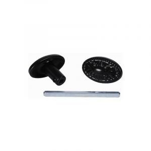 Deco Fer Forge - Bouton poignée de porte en alu moulé décor fonte - Tige longueur 100mm carré de 6mm