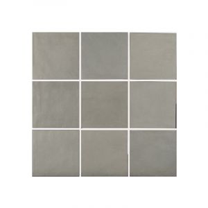 Carrelage gr&egrave;s c&eacute;rame effet argile DUST UNI 15x15 cm Gris - - bo&icirc;te de 0.50 m2