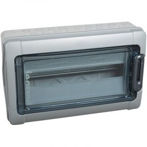 Bo&icirc;tier modulaire &eacute;tanche Plexo&sup3; ip 65 ik 09 1 rang&eacute;e de 18 modules Legrand 601835