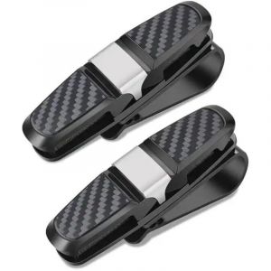 Cyslmuk - Supports de lunettes de soleil pour pare-soleil de voiture, support de lunettes de soleil à clip, support de lunettes pour voiture, clip à
