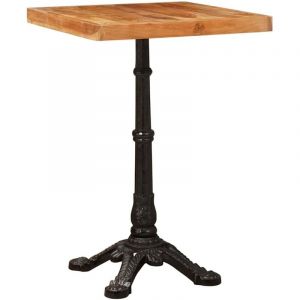 Table bistrot Marron 50 x 50 x 76 cm Bois d'Acacia Massif vidaXL