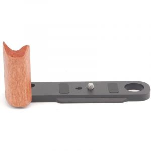 Plaque de fixation en forme de L pour appareil photo Nikon F3/F3HP/F3T/F3AF - Poign&eacute;e lat&eacute;rale en bois massif