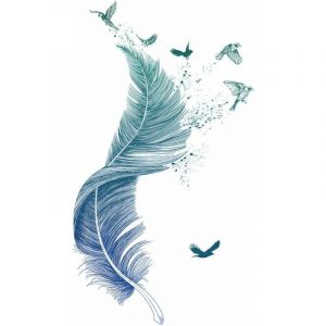 Sticker Mural, Plume Autocollant Mural Comme Decoration Murale Pour Chambre a Coucher Salon Chambre D'enfant, Art Bricolage Decoration Murale