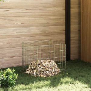 Composteur Gris Acier Vidaxl