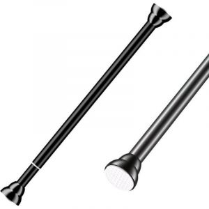 Tringle Rideau Sans Percage - Tringle Rideau Extensible - 70-120 cm (diam&egrave;tre 25 mm) - 1 pi&egrave;ce - Noir,pour fen&ecirc;tre, armoire