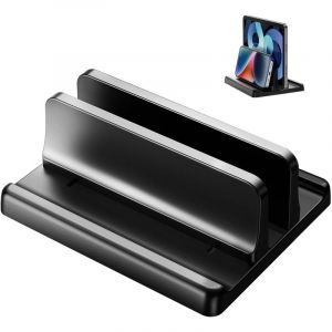 Support vertical pour ordinateur portable 3 en 1, support d'ordinateur de bureau r&eacute;glable en plastique abs, support vertical pour ordinateur