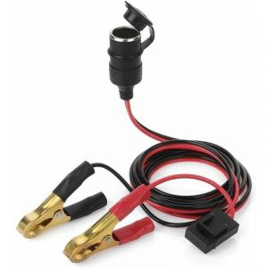 ZVD - Allume-cigare fem 12 v 24 v, c&acirc;ble de charge d'extension de batterie de voiture de 0,6 m, connecteur de pince crocodile crocodile