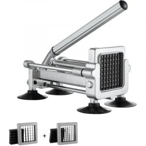 Mophorn - Coupe-frites, trancheuse &agrave; pommes de terre avec lames en acier inoxydable de 1/2 pouce et 3/8 pouce, coupe-pommes de terre manuel, frites,