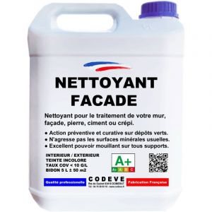 Cod&egrave;ve Bois - Nettoyant Facade - 4x5 l - Codeve Bois - Pour Le Traitement De Votre Mur, Fa&ccedil;ade, Pierre, Ciment Ou Cr&eacute;pi.
