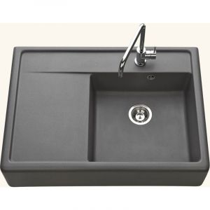 &Eacute;vier timbre d'office granit gris K&uuml;mbad KIWI 1 grand bac 1 &eacute;gouttoir